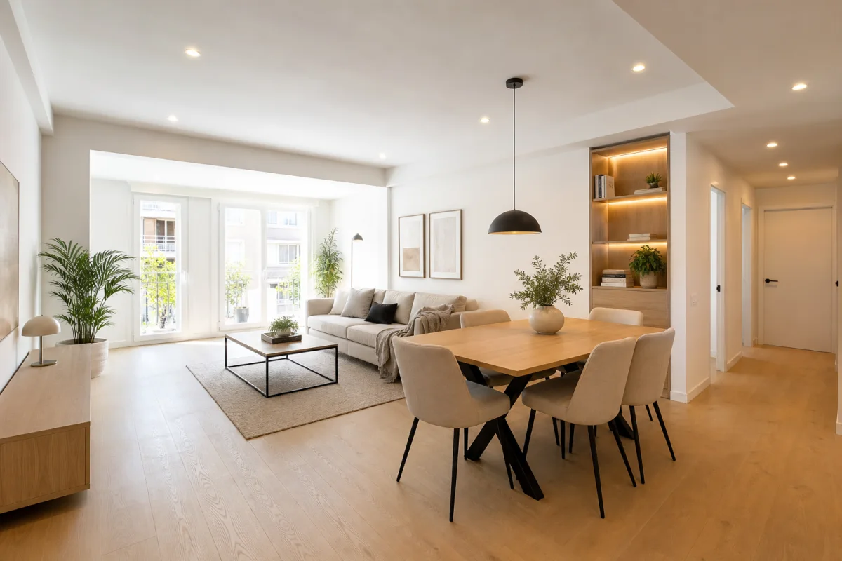 Vivienda moderna después de una reforma integral